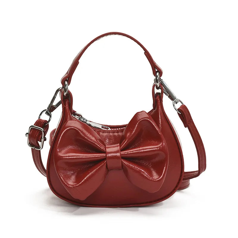 2026 New Kids Girls Cute Bowknot Handbag Fashion Crossbody Bag Detachable Strap Mini Shoulder Bag for Children Stylish Purse