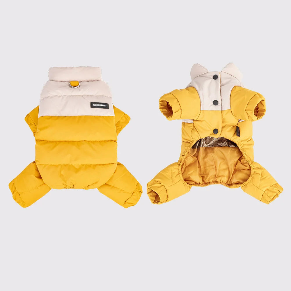 Winter Warmth Cotton Clothing for Pet Thickened Jumpsuit Coat Graphene Windproof Waterproof Pullable Dog Clothes