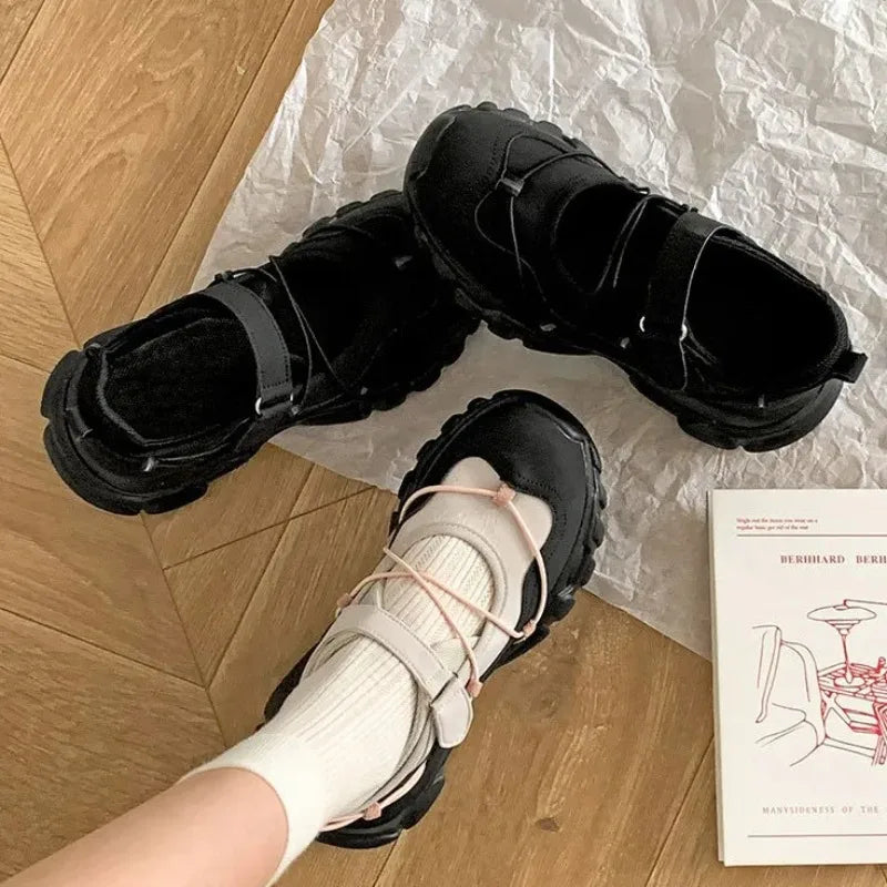 Women's Shoes Platform Female Footwear Shallow Mouth All-Match White Sneakers 2025 New Dress Casual Summer Rome