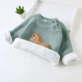 Plus Velvet Thick Baby Children Sweaters Cold Winter Soft Cotton Boys Knitwear Pullover Girls Sweater Toddler Kids Clothes Coats