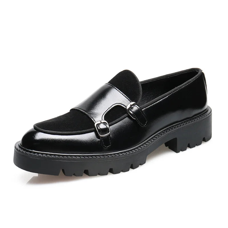 Men's Shoes Loafers Men Leather dress shoes fashion British Style Business Shoes for men Luxury Slip-On Casual Shoe Big Size 46