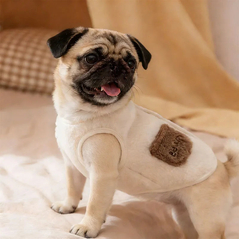 Pet Vest Fleece Puppy Warm Clothing For Autumn And Winter Cute Animal Small Dog Clothes Fleece Autumn Cat Clothes Jacket Clothes