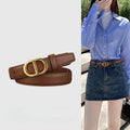 New Style2025 Women's Leather Belts Fashionable Simple Versatile Ladies' Decorative Belts Suitable for Jeans in Black and Trendy