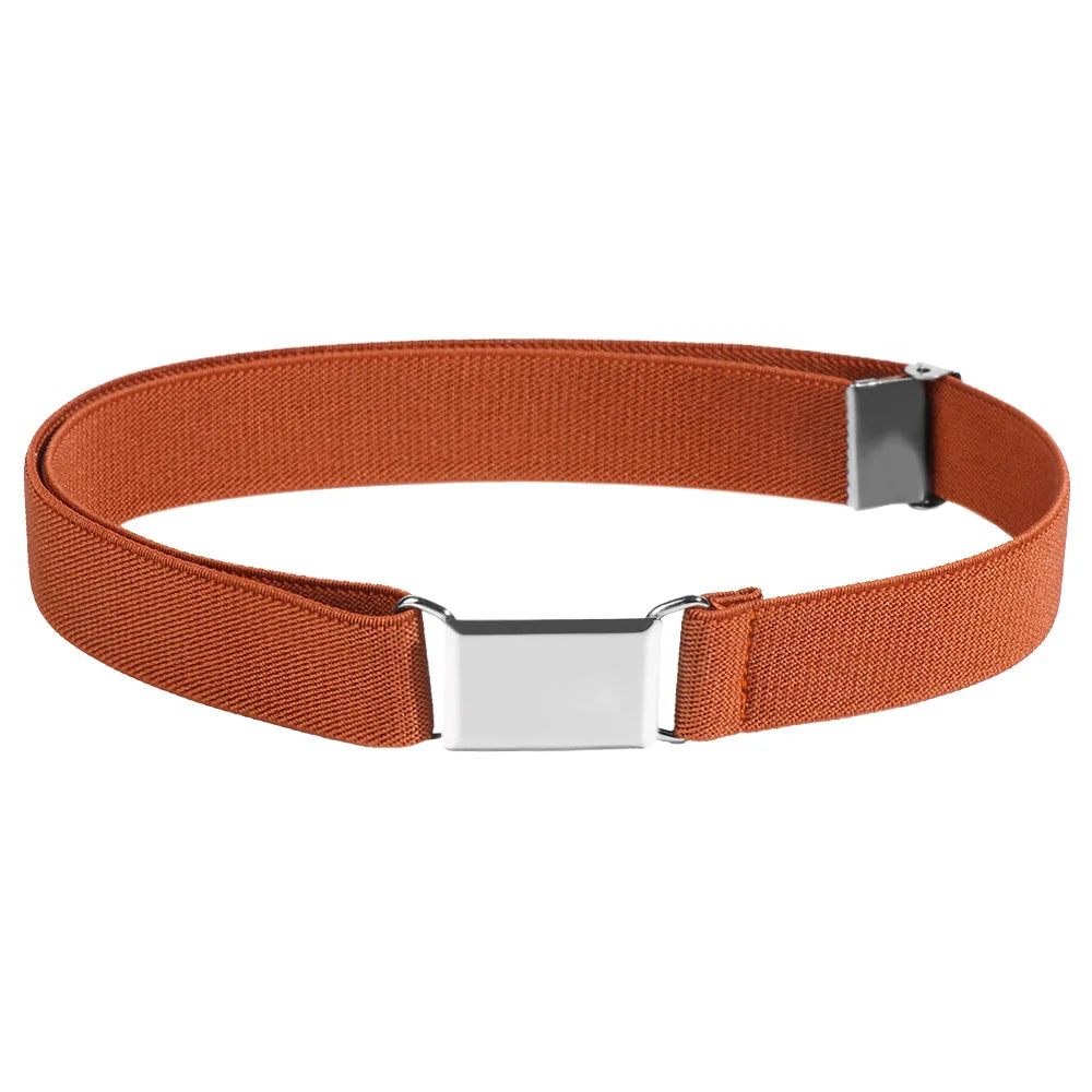 Kids Elastic Belts Girl Adjustable Elastic Canvas Waistband Stretch Waist Belt With Buckle