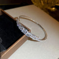 Women Gift Couple Bangles Decoration Jewelry Accessories Cuff Bangles Full Rhinestone Bracelet Simple Pulseras Women Bracelets