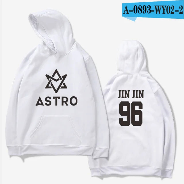 Kpop ASTRO STAR Group Printed Hoodies Moletom Harajuku Sweatshirt Casual Zipper Hoodie Streetwear Jacket Men/Women Clothing