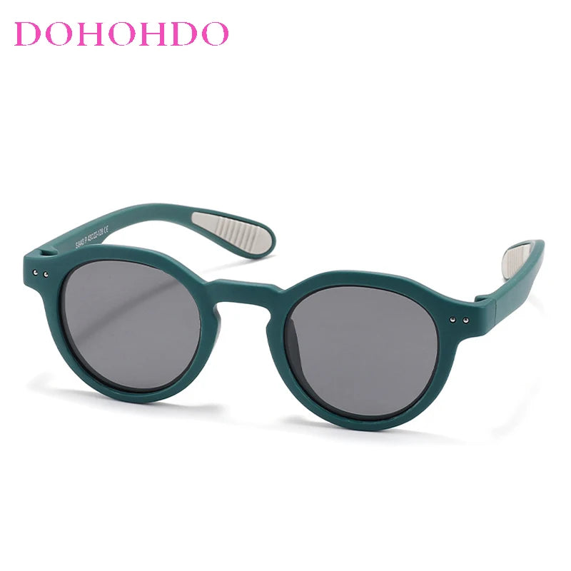 3-12 Years Kids Sunglasses Fashion Children Polarized Sun Glasses Boys Girls Glasses Silicone Safety Baby Shades UV400 Eyewear