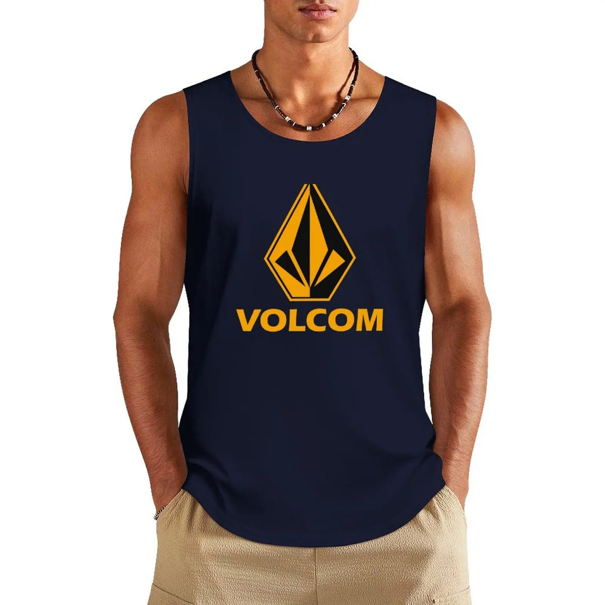 Men's fashion sports vest, beach surfing sleeveless T-shirt, summer leisure running fitness basketball vest