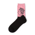 New Men Women Cotton Socks Oil Paiting Socks Celebrity Avatar Art Funny Socks For Couples