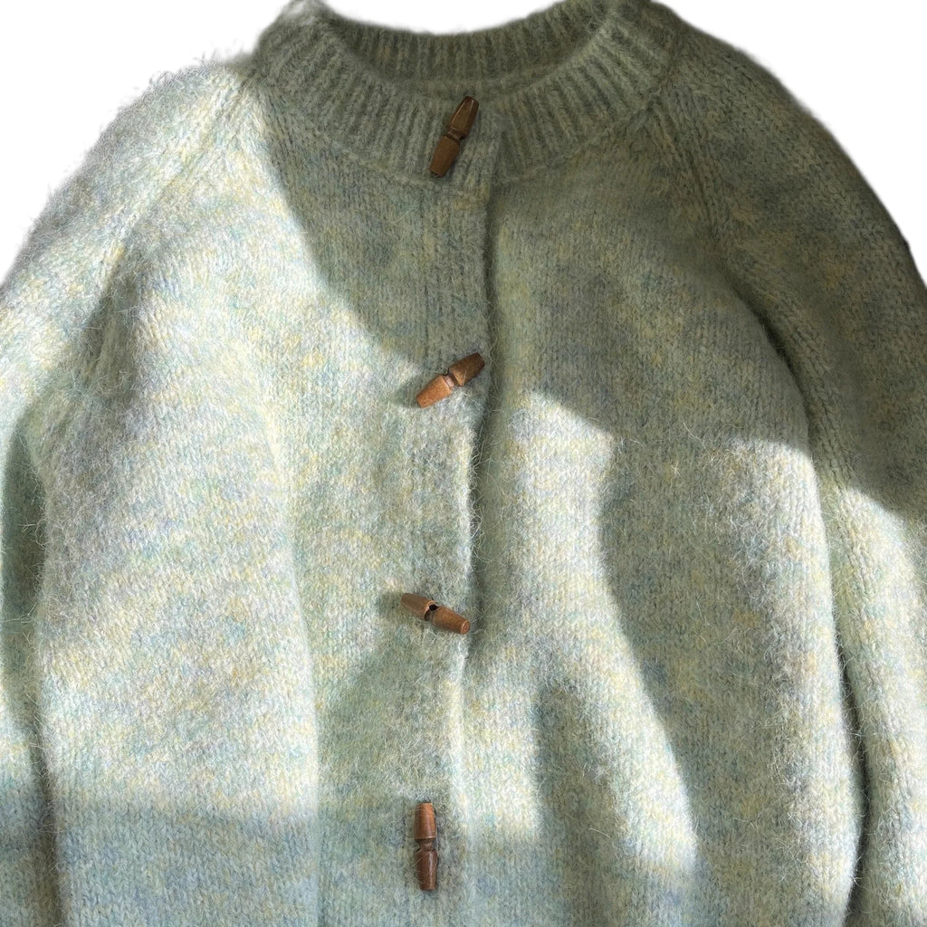 Knitted Sweater Design Sense Niche Age-reducing Yellow Sweater Cardigan Women's Autumn