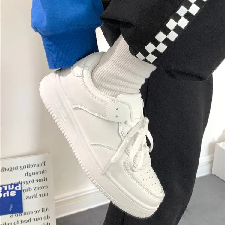 Women's Platform White Sneakers Lightweight and Comfortable Breathable Casual Walking Shoes for Daily Outdoor Wear