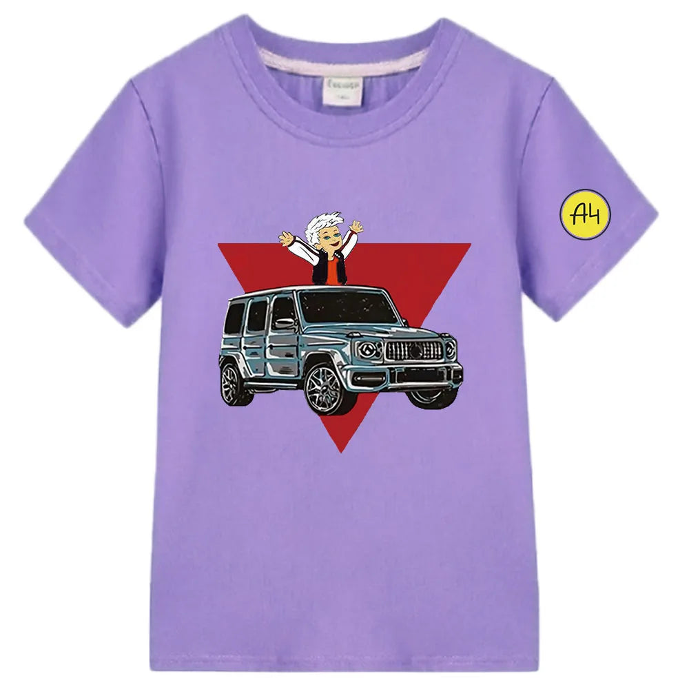 Kids 100% Cotton T Shirts Merch A4 Gelik Print Casual Family Clothing Children's Fashion Tops Girls Clothes Boys Мерч А4 T-shirt
