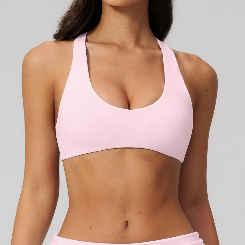 Women's Sports Bra Brushed Women Underwear Nude Feel Fashionable For Sports Running Fitness Yoga Sportswear Woman Gym Activewear