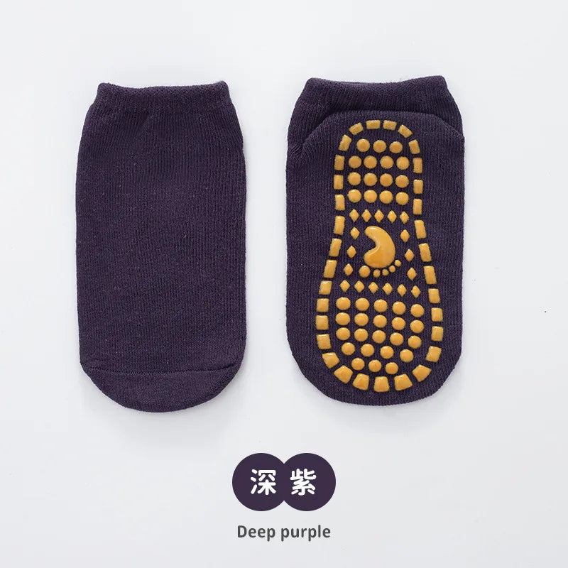 Kids Adults Anti-Slip Floor Socks Parent-Child Trampoline Cotton Breathable Socks Elasticity Sports Boys Girls Outside Children
