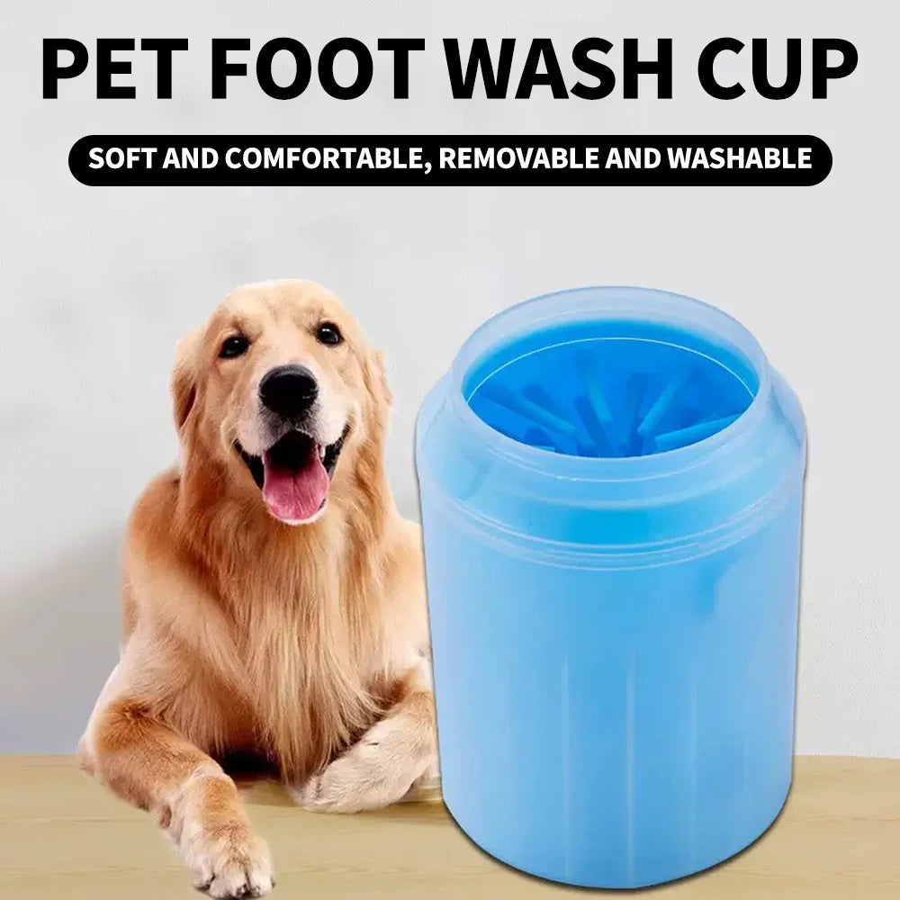Pet Foot Washing Cup - Soft Silicone Bristles, Deep Cleaning, Convenient and Fast, Suitable for Cats and Dogs, Dog Paw Cleaner -