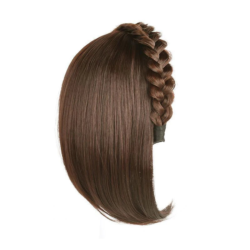 Wig For Woman Short Hair Headband With Hair Wig Fish Bone With Wig Integrated Hair Patch Hair Accessories