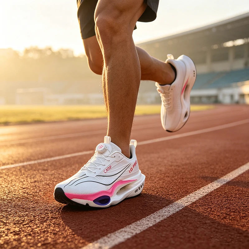 Running Shoes Men Sports Carbon Board Speciality Marathon Breathable Lightweight Women Comfortable Athletic Nonskid Sneakers