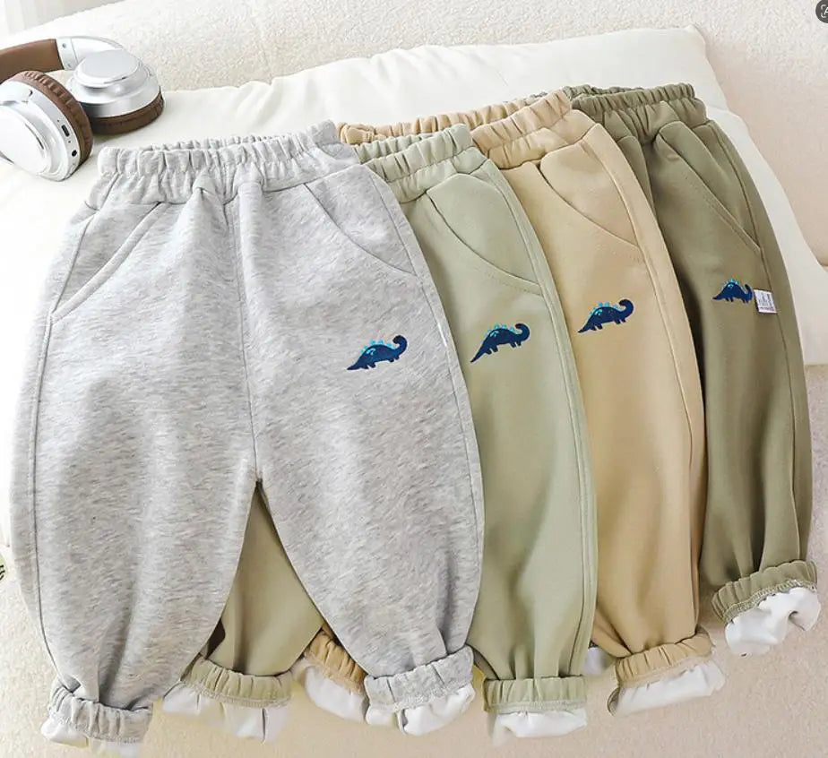 Children's Pants Boys' New Korean Version Spring and Autumn Cartoon Embroidered Casual Sports Pants for 1-7 Years Old