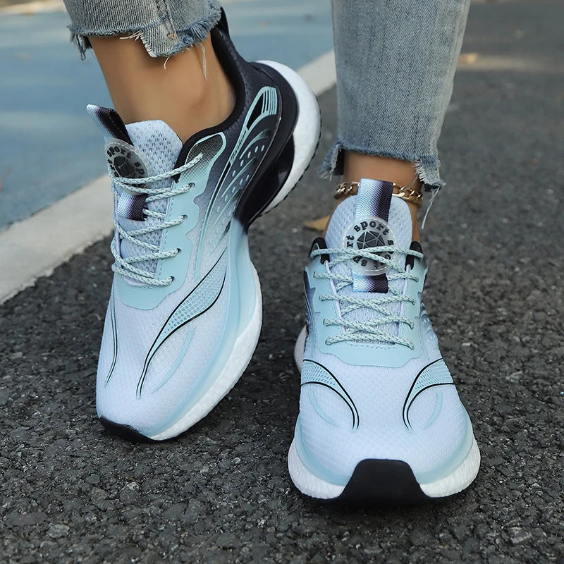 Men Women Running Shoe Autumn Winter Size 36‑45 Breathable Mesh Sneakers Shock‑Absorbing Casual Sports Shoes for Walking Jogging