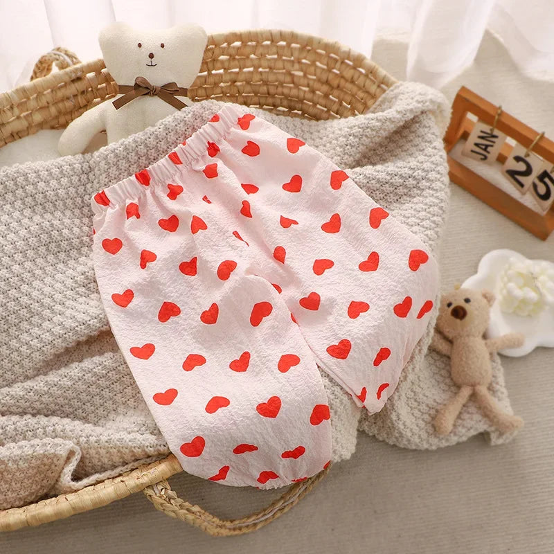 Kids Anti Mosquito Pants for Boys and Girls 1 2 3 4 5 Years Baby Summer Casual Crops Breathable Sports Pants for Children