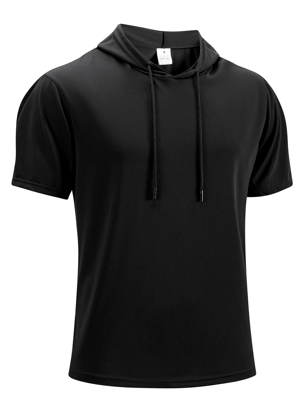 Mens Gym Thin Hoodie Short Sleeve Hoodies Fashion Jogger Sport Tshirt Man Solid Color Summer Daily Casual Athletic Fitness Tees