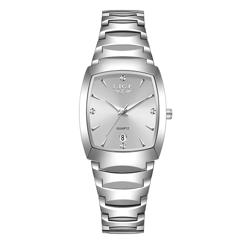 LIGE New Ladies Waterproof Watch Luxury Stainless Steel Women Watches Creative Fashion Original Elegant Quartz Wristwatch Gift