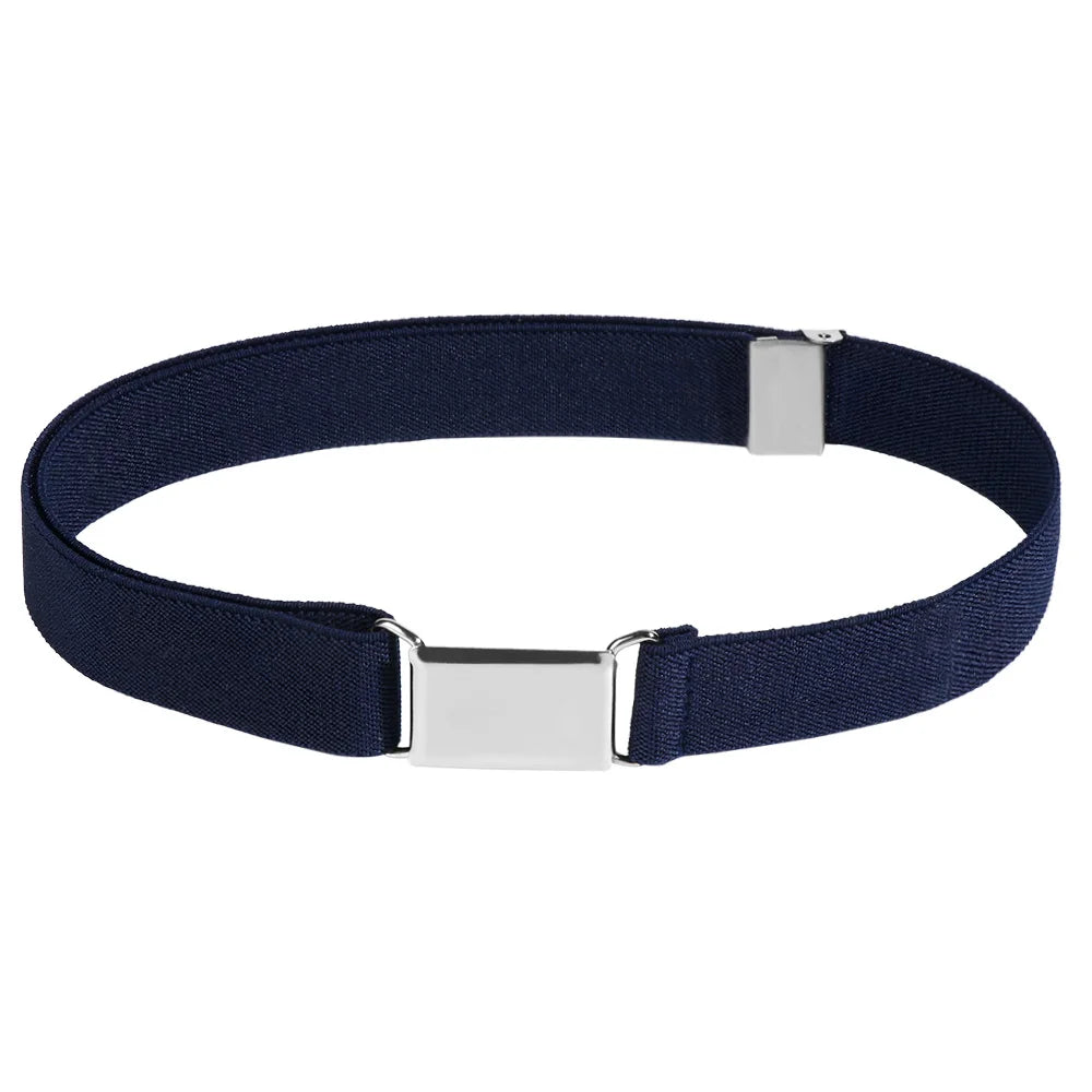 Kids Stretch Waist Belt With Buckle Elastic Belts Girl Adjustable Elastic Canvas Waistband 75*2.5cm