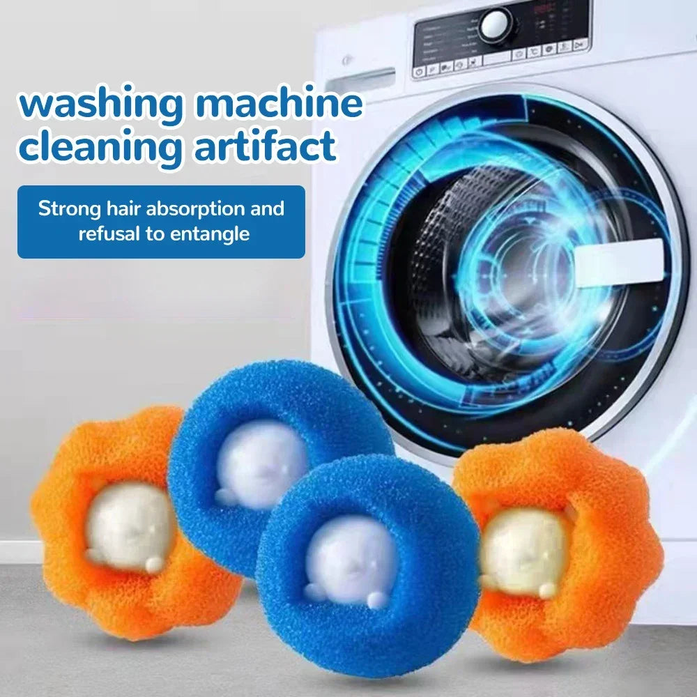 Pet Hair Cleaning Useful Things for Kitchen Gadgets Removal Laundry Ball Scouring Pad Reusable Lint Plush Sponge Personal Care
