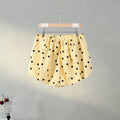Polka Dot Pleated Coats Shorts 2 Pieces Set Women's Full Sleeves Draw-string Top Straight Short 2026 New Ladies Autumn Outwear