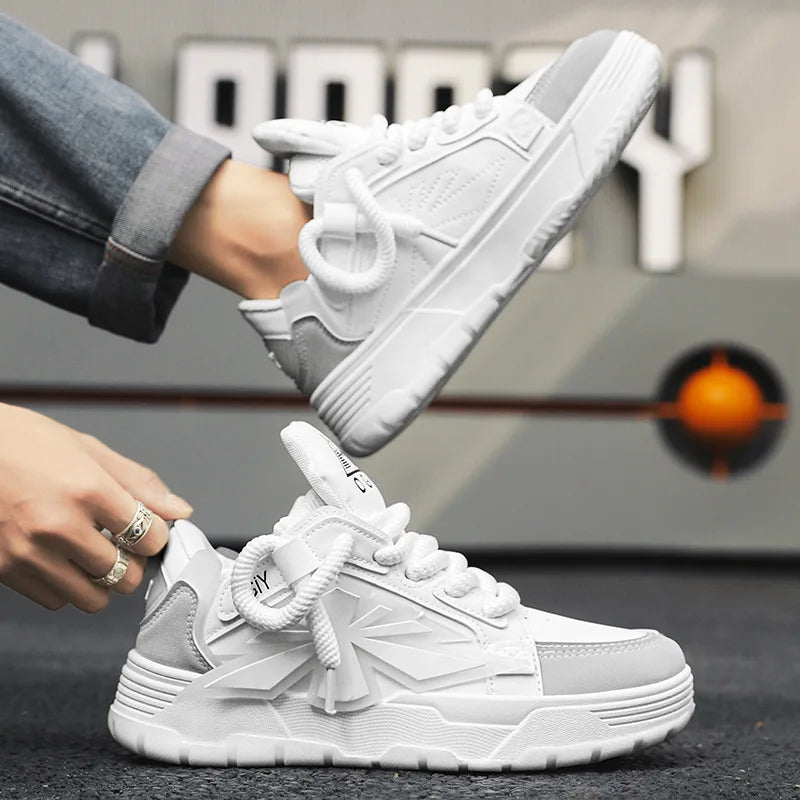 New Shoes Men Autumn Casual Platfrom Sneakers Trend Luxury Men Designer Skateboard Shoes Outdoor Lace-up Vulcanized Shoes Hombre
