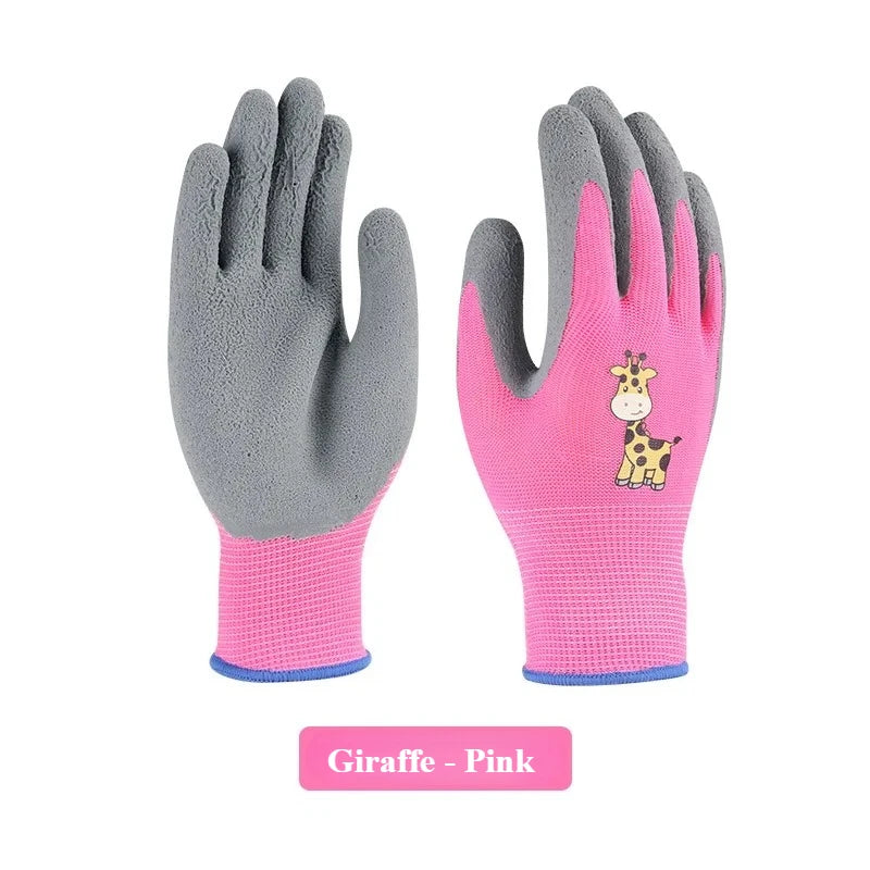 DIY Kids Safety Protection Gloves Durable Waterproof Work Garden Non-Slip,Children Latex Gloves,Puncture-resistant,kitchen