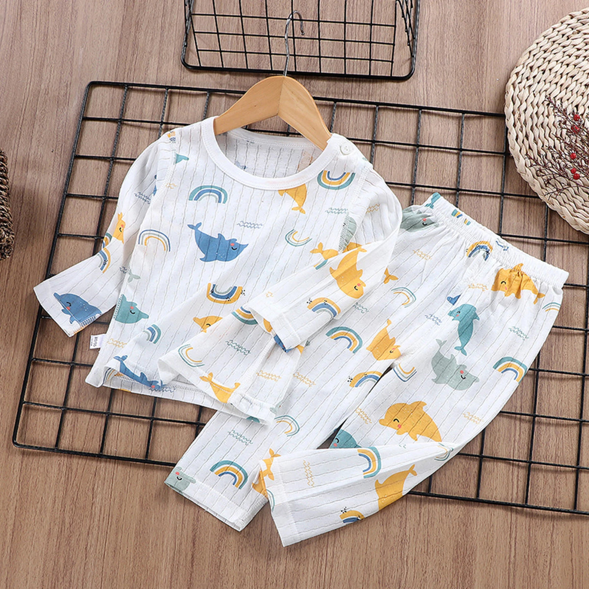 Children Pajamas Set Boys Cotton Clothes Children Pants Set Cartoon Sleepwear Set Kids Pajamas Girls Toddler Baby Outfits Pyjama