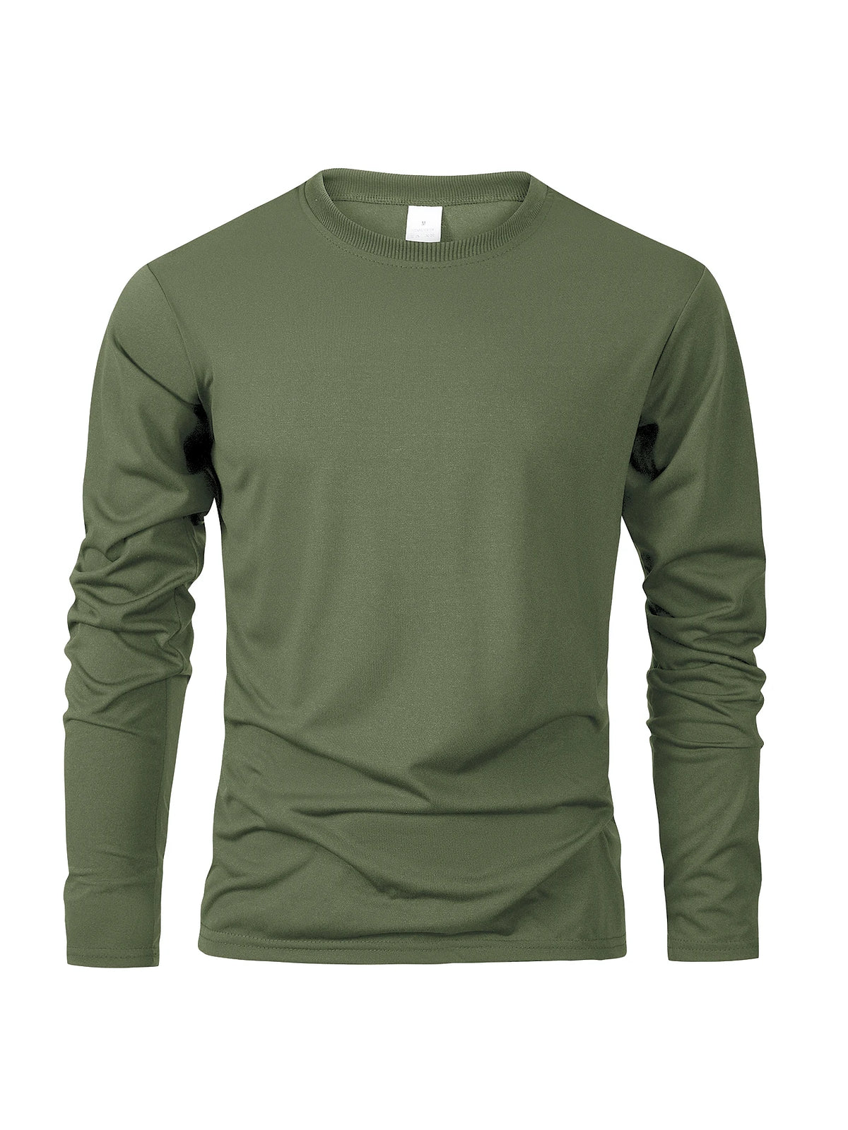 Spring Autumn Men‘s T-shirts Long Sleeve Casual Tops Solid Color High Quality Black T-Shirt Classic Men Clothing