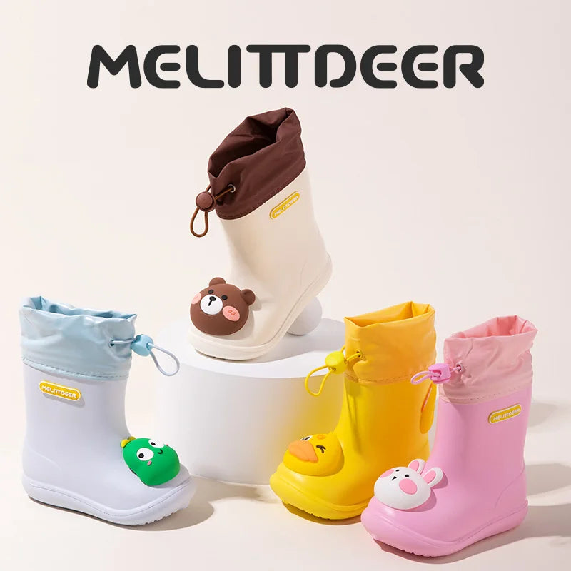 MELITTDEER Kids Rainboots - Waterproof Rain Boots For Boys And Girls,  Ideal For Rainy Days, Water Play