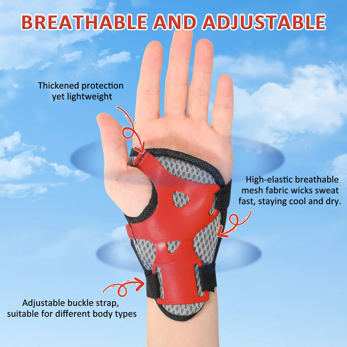 6Pcs Kids Knee Pads and Elbow Pads Wrist Guards Protective Gear Set for Bike Bicycle Cycling Skateboard Skating Sports Scooter
