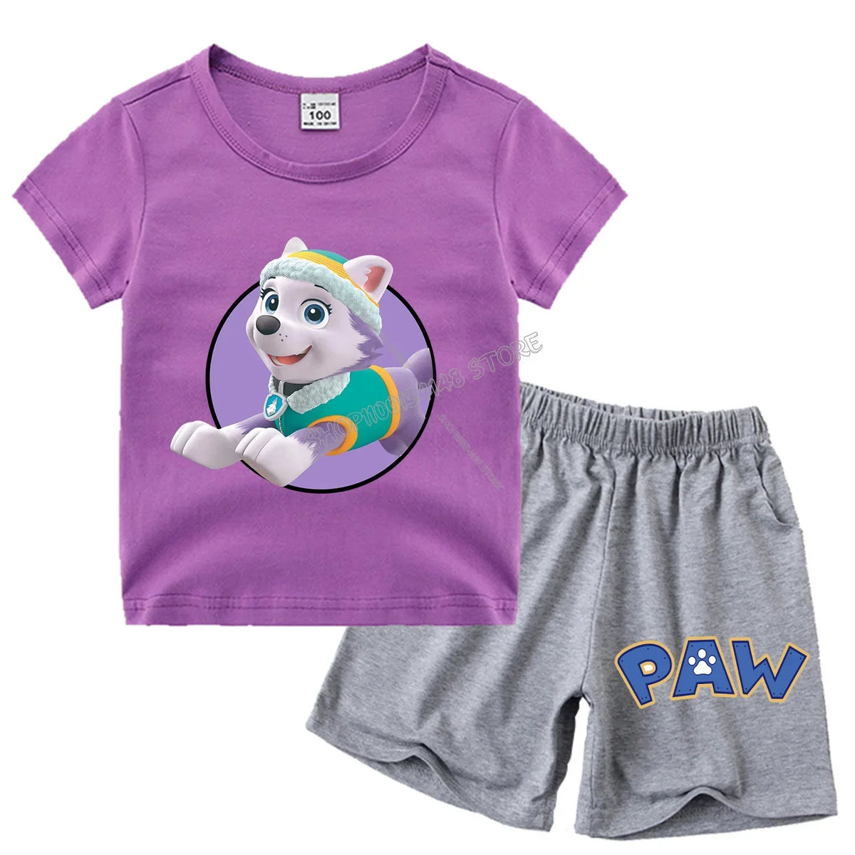 Paw Patrol T-shirt Suit for Children Summer Tops+shorts 2pcs Pants Boys Girls Cartoon Pajamas Set Kids Home Wear Clothes Gift