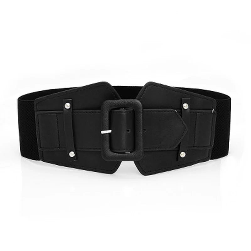 New Women Wide Belt For Dresses Elastic Belts Female Waist Strap Fashion Dress Waistband Decorative Accessory Personality Belt