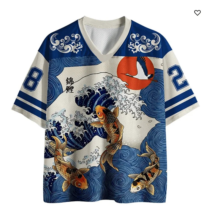Ukiyo-e Enthusiasts Rejoice! 3D Printed Short-sleeve Shirts for Adults and Children, Wearing Eastern Aesthetics on Your Body