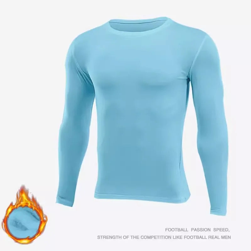 Kids Children Boy Girl Running Long T Shirt Fitness Sport Basketball Football Outdoor Hiking Jogging Thermal Soccer Clothes J25