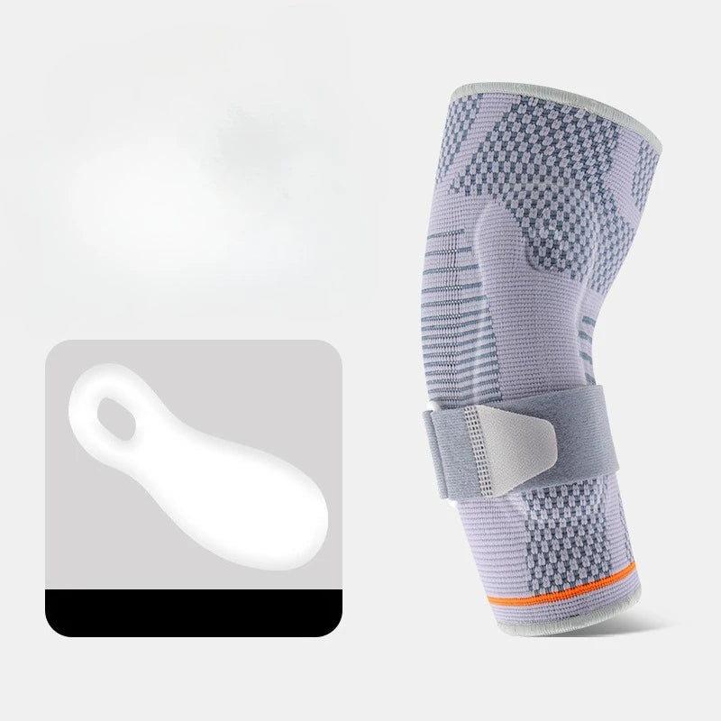Sports Elbow Support Brace Woven Silicone Adjustable Pressure Protection for Basketball Tennis