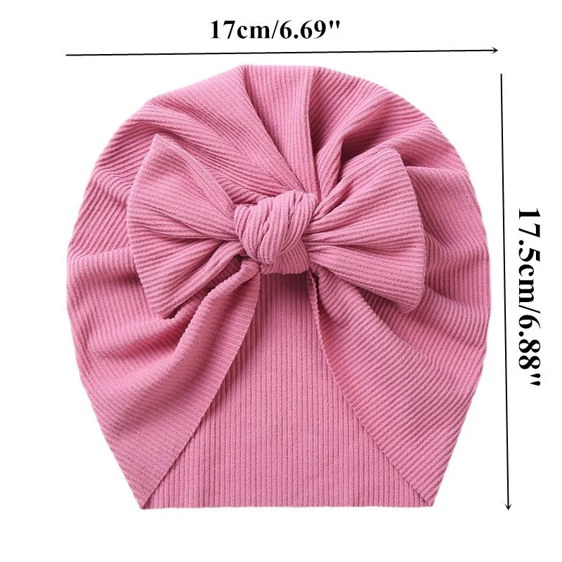 Baby Hat Girls Bows Turban Hats Infant Photography Props Cotton Kids Beanie Baby Cap Accessories Children Hats Newborns Bonnet