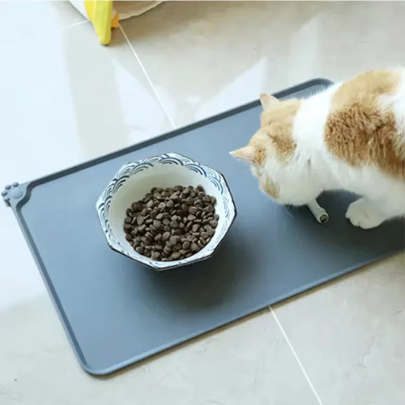 Pet Placemat Cat Dog Feeding Mat Silicone Waterproof Non Slip Food Grade Bowl Pad Easy To Clean Indoor Outdoor Pet Supplies
