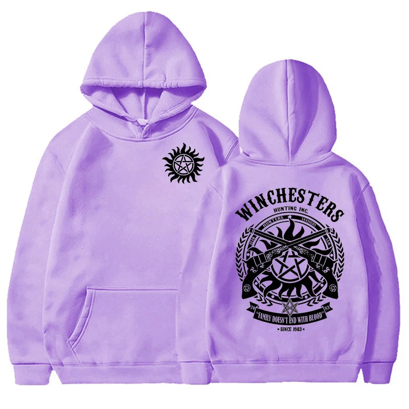 NEW Supernatural Printed Hoodie Women Men Fashion Autumn Winter Warm Sweatshirt Hip Hop Harajuku Streetwear Long Sleeve Pullover