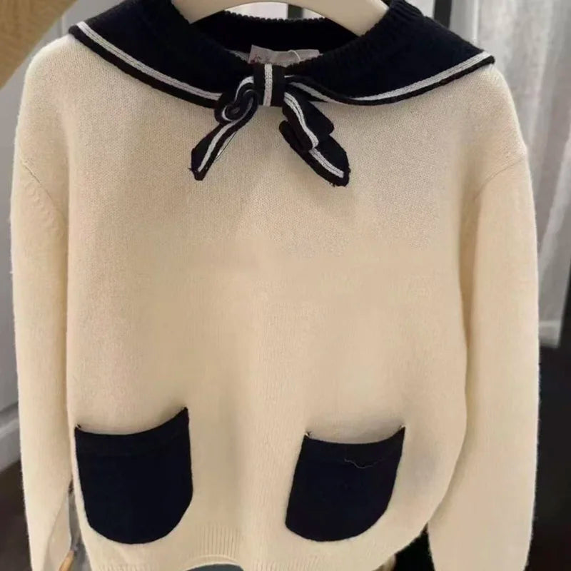 Pre-sale(ship September) 2026 Bp Autumn Winter Kids Sweater Baby Girl Clothes Cotton Wool Sweaters Kids Clothes Size 4-14y