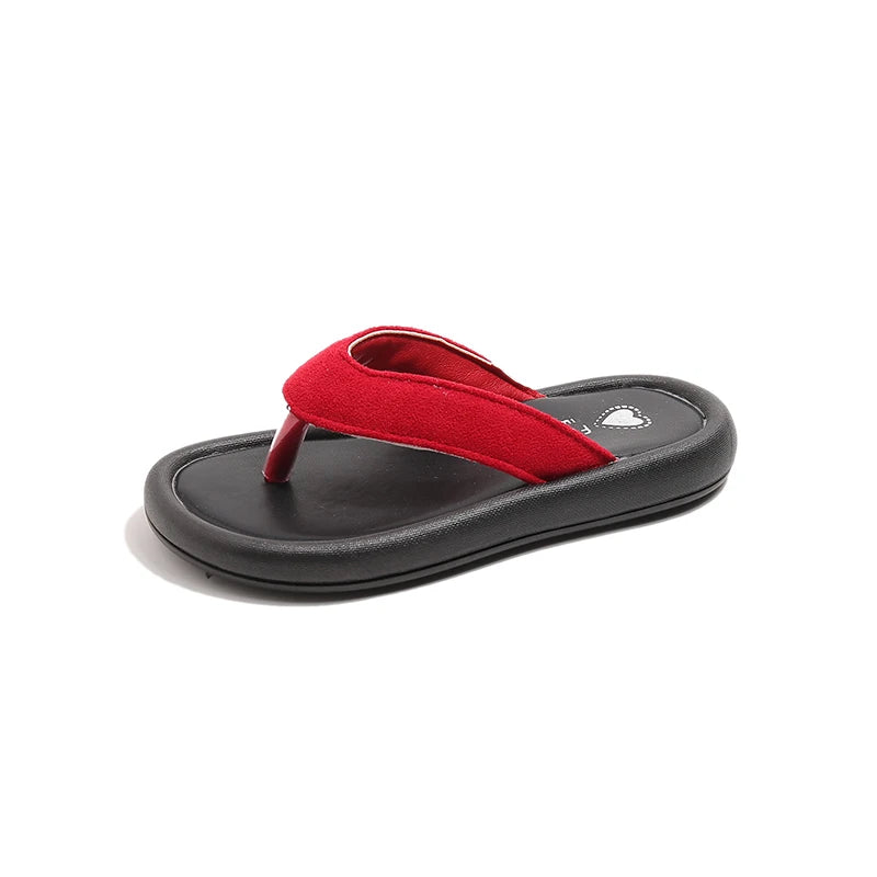 Kids Casual Sandals for Girls 2026 Summer New Toddler Beach Flip-flop Non-slip Soft Sole Lightweight Retro Kids Outdoor Slippers