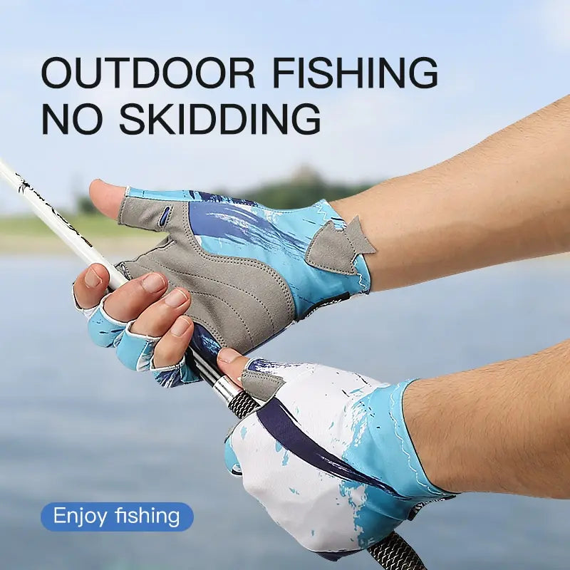 Fishing Gloves Men Women Half-finger Non-slip UV Protection Lightweight Breathable Outdoor Sport Equipment Angling Sailing Glove