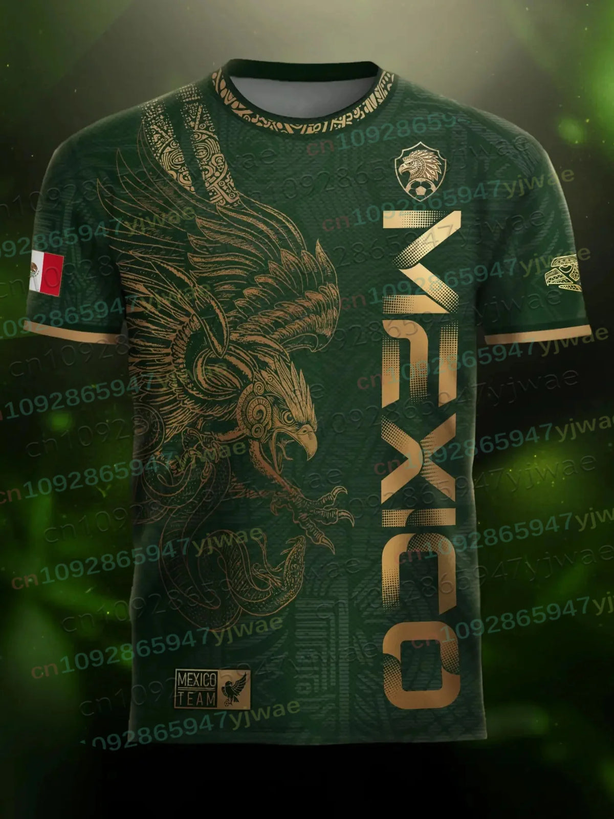 Mexico Special Youth Football Jersey Mens Women Casual Sport Breathable Top for Competition Training Tees Summer Men's Clothing