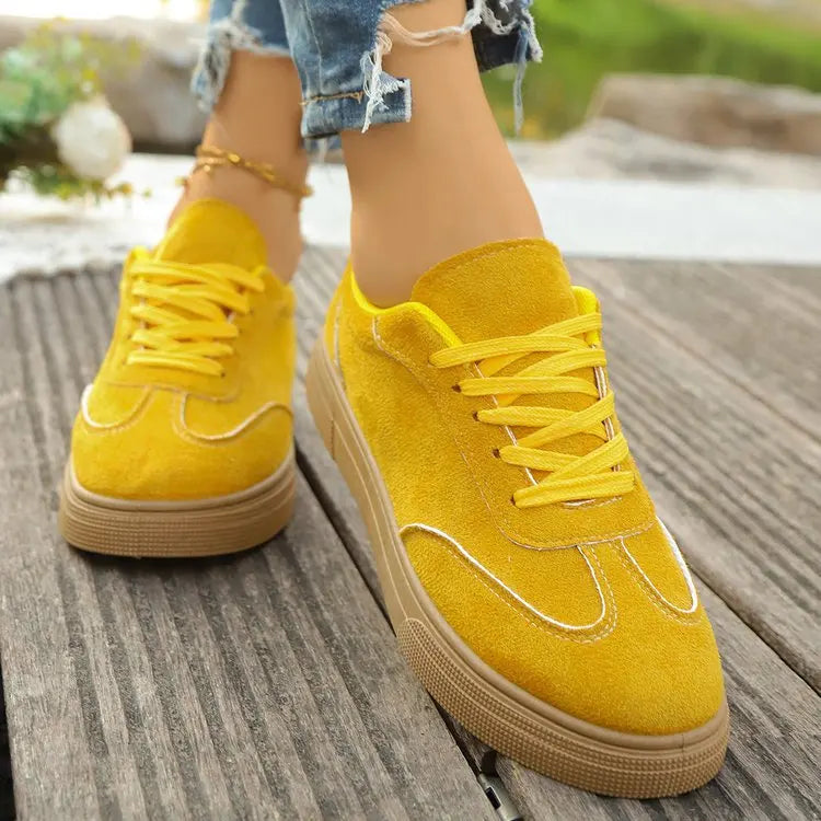 Women's Sneakers Retro Fashionable Breathable Running Canvas Casual Shoes Spring and Autumn Round Toe Red Women's Flat Sneakers