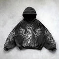 Red inferno dragon punk hoodies women oversized new tops vintage goth sweatshirt goth streetwear women gothic y2k clothes