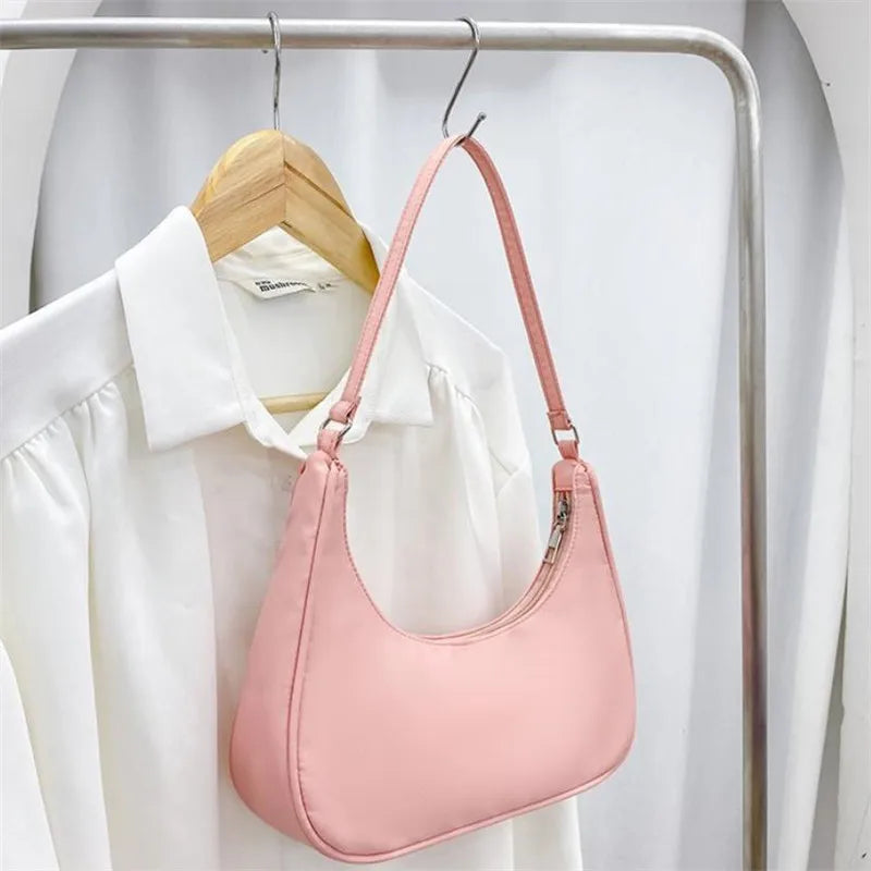 Fashionable Shoulder Underarm Bag Light Small Solid Color Satchel Stylish Women Tote Bag, Suitable for Daily Work Outdoor Party